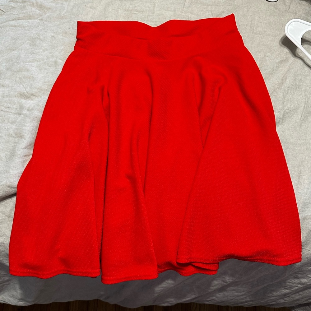 Red A-Line Skirt